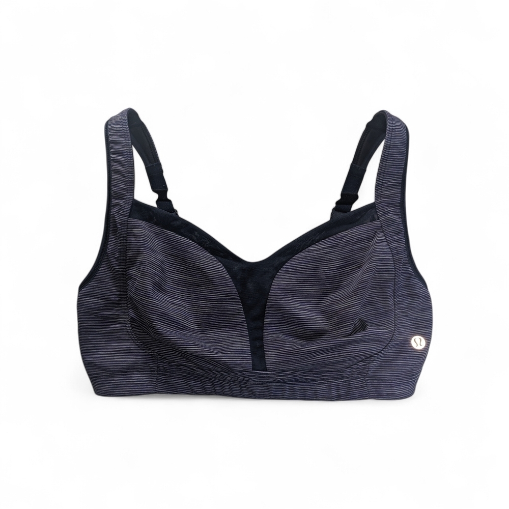 lululemon athletica Navy and Black Striped Support Bra